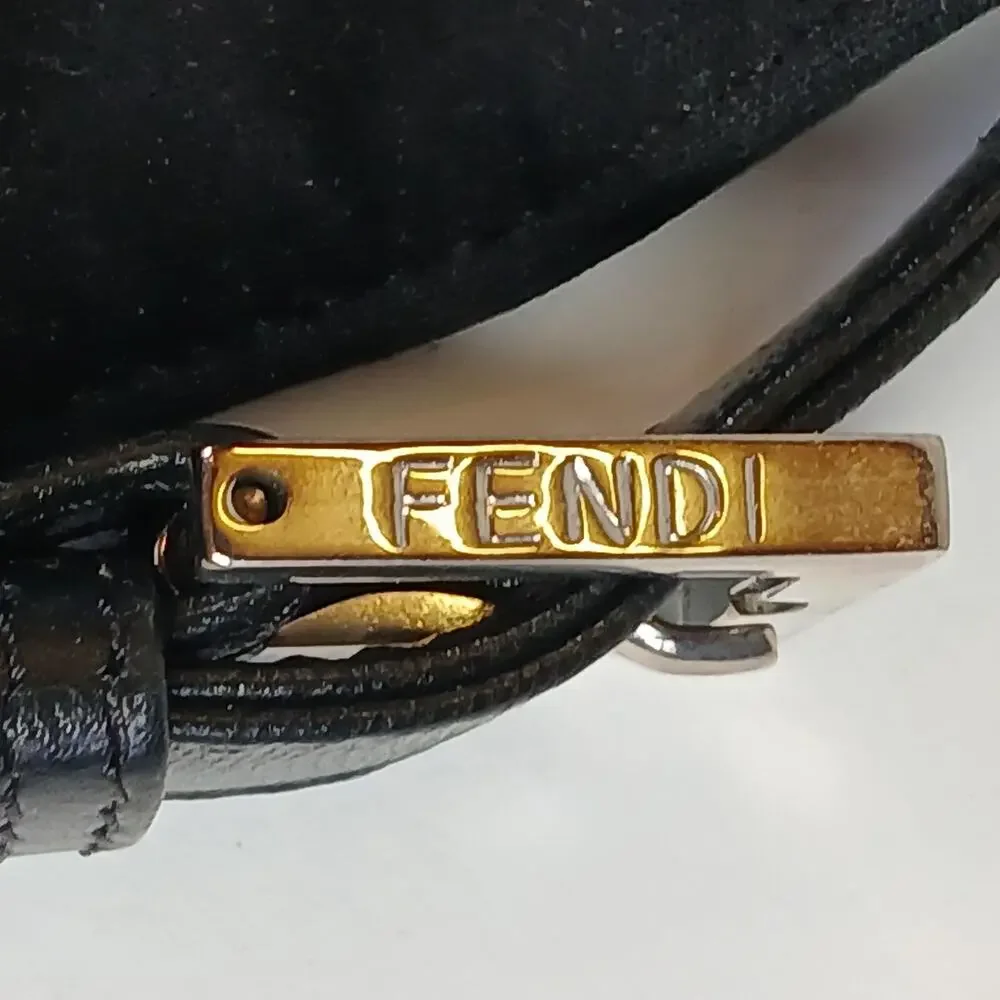 Authentic Fendi Mamma Black Neoprene Baguette Shoulder Bag COA Verified Seller - Picture 9 of 16